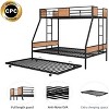 NicBex Twin Over Full Bunk Bed with Guardrail and Trundle,Metal Twin Loft Bed with 2 Side Built-In Ladders,Noise Reduced Bunk Beds for Bedroom - 4 of 4