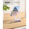 Attop Dual Folding Cell Phone Stand, Fully Adjustable Foldable Desktop Phone Holder Cradle Dock Compatible with Phone, Nintendo Switch, All Phones - 4 of 4
