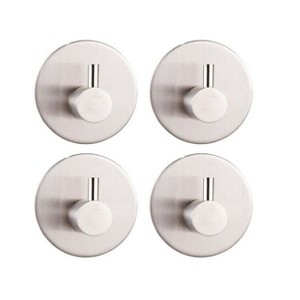 Phiestina Rustproof SUS304 Stainless Steel Adhesive Hooks Bathroom Accessories Set - 1 of 4