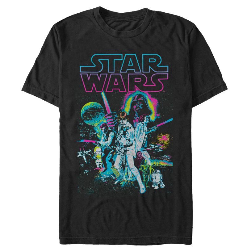 Men's Star Wars Neon Collage T-Shirt, 1 of 5