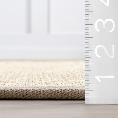 Chino Beige Wool and Sisal 6' x 9' Rectangular Area Rug