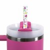 CharCharms 6pk 40oz Water Bottle Straws Solid Pastel - 3 of 4