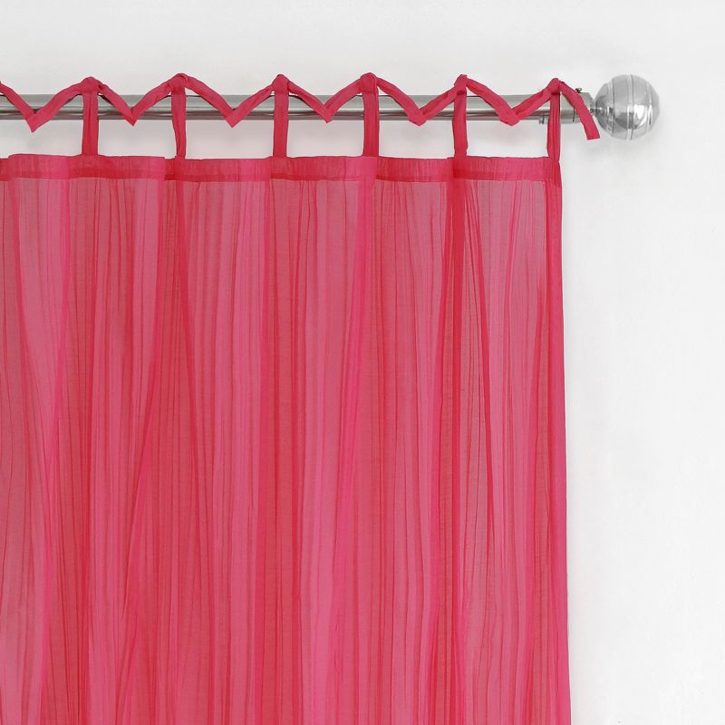 Greta Crushed Sheer Kids Single Window Curtain Panel - Elrene Home Fashions, 3 of 5