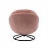 XINGHANZHENXUAN Modern Velvet Accent Chair with Ottoman, Armless Lounge Set for Living Room, Bedroom - 3 of 4