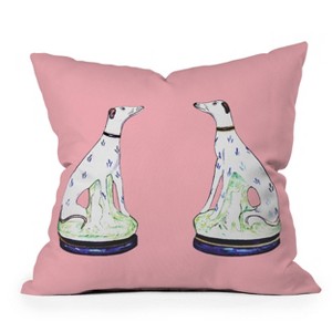 Deny Designs Annechovie Staffordshire Greyhound Twins Square Indoor Throw Pillow - 1 of 4