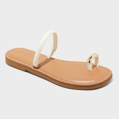 Women's Clara Toe Ring Sandals - Universal Thread™ Cream 7.5