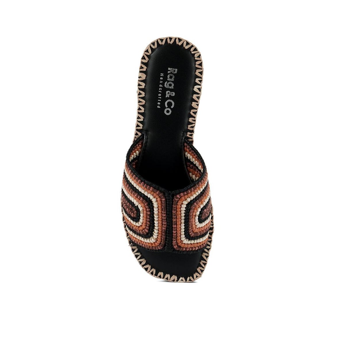 Обувь Rag & Co Womens Kente Patterned Raffia Slip-On Flats 8 — фото 4