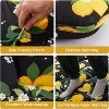 Nasitip Twin Japanese Futon Mattress,Foldable Floor Mattress with Modern Lemon Pattern, 1.5" Thicken Portable Roll Up Tatami Mat for Sleeping,Black - 4 of 4