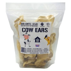 Dog Chits Cow Ears for Dogs and Puppies | 10 Pack | All Natural Flat Ears | - 1 of 4