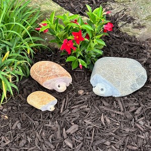 Families of Boulder Turtles – Hand-Carved Granite Turtle Sculptures - 1 of 4