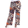 Women's Plus Size Printed Palazzo Pants - White Mark - 2 of 4