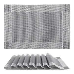 REGALWOVEN PVC Kitchen Dining Table Decor Washable Wipeable Heat Resistant Placemats 8 Pcs - 1 of 4