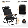 VINGLI Premium Lightweight Backpack Beach Chair with 4-Position, Cup Holders, Textilene Beach Chair for Adults, Camping Chairs Outdoor - 3 of 4