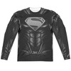 Men's Justice League Movie Black Superman Outfit Long Sleeve Costume T-Shirt - 2 of 4
