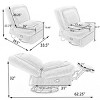 Corduroy Swivel Rocker Recliner Chair,Manual Glider Lounge Chair with Adjustable Backrest Footrest and Pillow for Living Room or Nursery-Koiai - 4 of 4