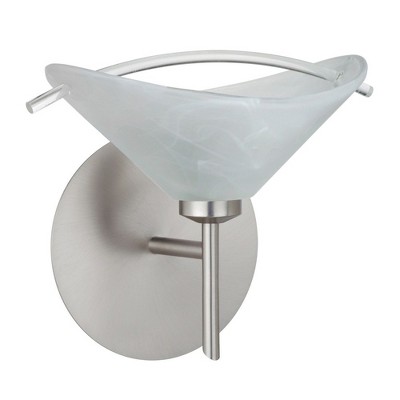 Besa Lighting Hoppi 1 - Light Wall Light in  Satin Nickel