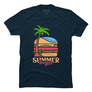 Men's Design By Humans Summer Burger By VEKTORKITA T-Shirt - 1 of 2