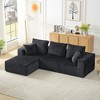 103.5'' Corduroy Modular Upholstered 4-Seater Sectional Sofa with Deep Seat and No Assembly Required - 3 of 4