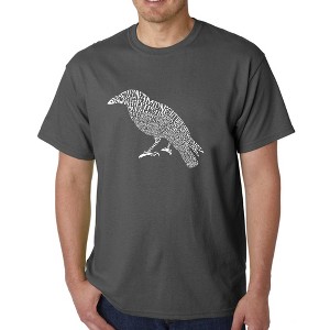 LA Pop Art Men's Word Art T-shirt - Edgar Allen Poe's The Raven - 1 of 4