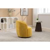 CENGHU Chenille Fabric Swivel Accent Chair, Barrel Chair With Black Powder Coating Metal Ring, for Living Room, Bedroom - 2 of 4