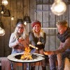 Costway 23.5'' Round Fire Pit Table Wood Burning Heater W/ Mesh Cover & Fire Poker - 4 of 4