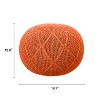 ARTPLAN Round Pouf Ottoman Home knit Floor Foot Pouf Woven Stool For Living Room, Lounge and Bedroom - 3 of 4
