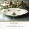Spode Christmas Tree 12.25" Round Handled Serving Platter - Porcelain Serving Plate - Dishwasher Safe - Christmas Décor & Holiday Gift - 2 of 4