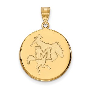 Black Bow Jewelry 14k Yellow Gold Plated Sterling Silver McNeese State Cowboys NCAA Large Pendant - 1 of 2