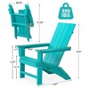GARPROVM Upgraded Folding HDPE Adirondack Chair Weather-Resistant Outdoor Patio Chair - 2 of 4