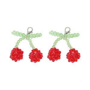 Unique Bargains Cherry Beaded Shoelace Charms 1 Pair - 1 of 4