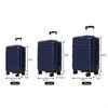BEAFUP luggage sets 3 piece, carry-on luggage with wheels, check in luggage, 28/24/20 inch luggage,tsa approved lock,hardshell suitcase, Blue - 3 of 4