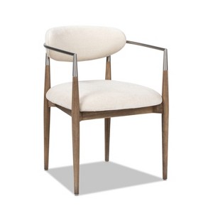 Jennifer Taylor Home Artemis Mixed Material Upholstered Dining Arm Chair - 1 of 4
