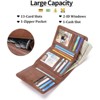 BEAFUP RFID Blocking Wallets for Women,Trifold PU Leather Wallet with Zipper Coin Pocket – 13 Card Slots, Travel & Everyday Use - 4 of 4