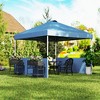 Outsunny 10' x 10' Pop Up Canopy Tent with 2 Half Sidewalls, UV50+ Height Adjustable Instant Sun Shelter with Wheeled Carry Bag - 2 of 4