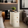 Hommoo Wood Narrow Nightstand with 2 Drawers - 3 of 4