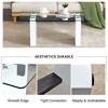 NicBex 43.3 Inch Rectangle Dining Table with Glass Tabletop and MDF Legs for 4 to 6,Living Meeting Room - 4 of 4