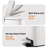 Slim Bathroom Trash Can with Lid Soft Close, 6 Liter/1.6 Gallon Stainless Steel Small Garbage Can - 4 of 4