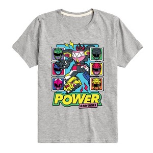 Boys' - Power Rangers - Zord Character Heads Short Sleeve Graphic T-Shirt - 1 of 4