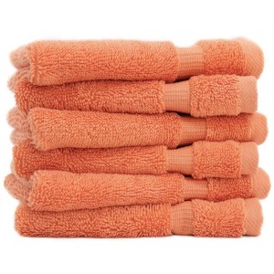 BC BARE COTTON Luxury Hotel & Spa Towel Turkish Cotton Washcloths - Dobby Border (13x13 Inches) - 1 of 4