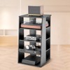 VEVOR 5-Tier AV Media Stand,Wooden Audio-Video Media Stand for DVD Players/Cable Boxes/Games Consoles, Height-Adjustable Media Storage Cabinet, Black - 2 of 4
