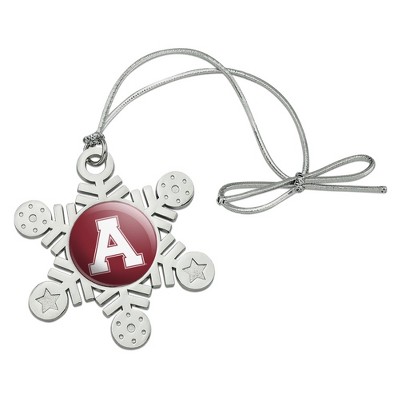 Alma College Primary Logo Metal Snowflake Christmas Tree Holiday Ornament