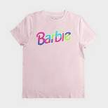 Girls' Barbie Logo Short Sleeve Graphic T-Shirt - Pink