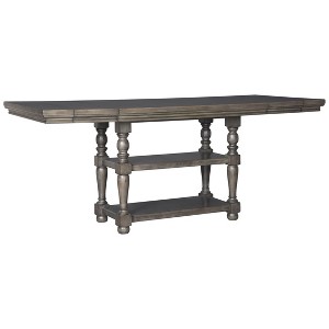 Audberry Rectangular Dining Room Counter Extension Table Dark Gray - Signature Design by Ashley