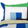 Slickblue Full/Queen Quilt Set, 100% TC Fabric Vermicelli Quilted Patchwork, Reversible, Multi Design & Color, 3pc - 3 of 4