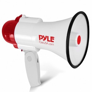 Pyle 30W Compact Megaphone Speaker with Siren Alert & Record Playback (PMP35R) - Portable Battery Operated - 1 of 4
