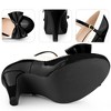 Perphy Women's Bow Platform Ankle Strap Stiletto Heels Mary Jane Pumps - 3 of 4