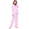 Casual Nights Women's Long Sleeve Rayon Button Down Pajama Set - 3 of 4