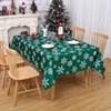 Oxford Fabric Printed Waterproof Tablecloth - Snowflake Design, Durable, Stain Resistant, Easy to Clean, Water Resistant - 3 of 4