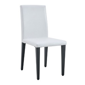 Lyngins Modern Dining Chairs with Curved Backrest,Upholstered Kitchen Chairs with Metal Legs,PU Chairs for Kitchen,Dining Room - 1 of 4