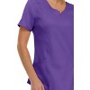 Medichic Scrubs Women's V-Neck Notch Fashion Stretch Scrub Top with Two Pockets, Flex Easy Care Fabric - 4 of 4